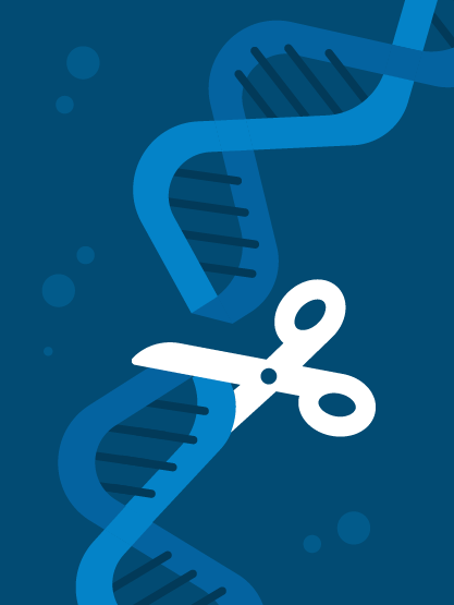 scissors cutting DNA